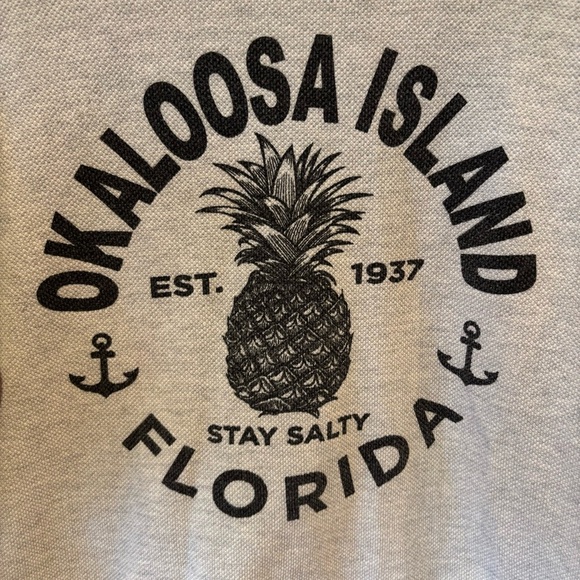 Okaloosa Island Florida Pineapple Stay Salty Sweatshirt Sz M - Picture 2 of 6